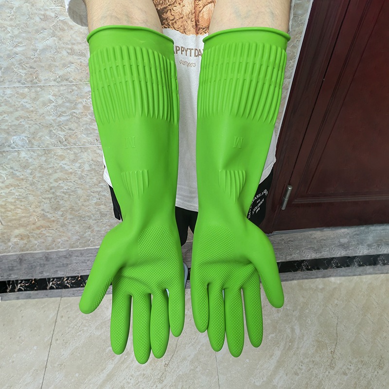 Dish Glove Rubber - ถุงมือซิลิโคนสำหรับล้างจาน 1 คู่ ถุงมือยางสำหรับล้างจาน ถุงมือขัดทำความสะอาด สำหรับใช้ในครัวเรือน