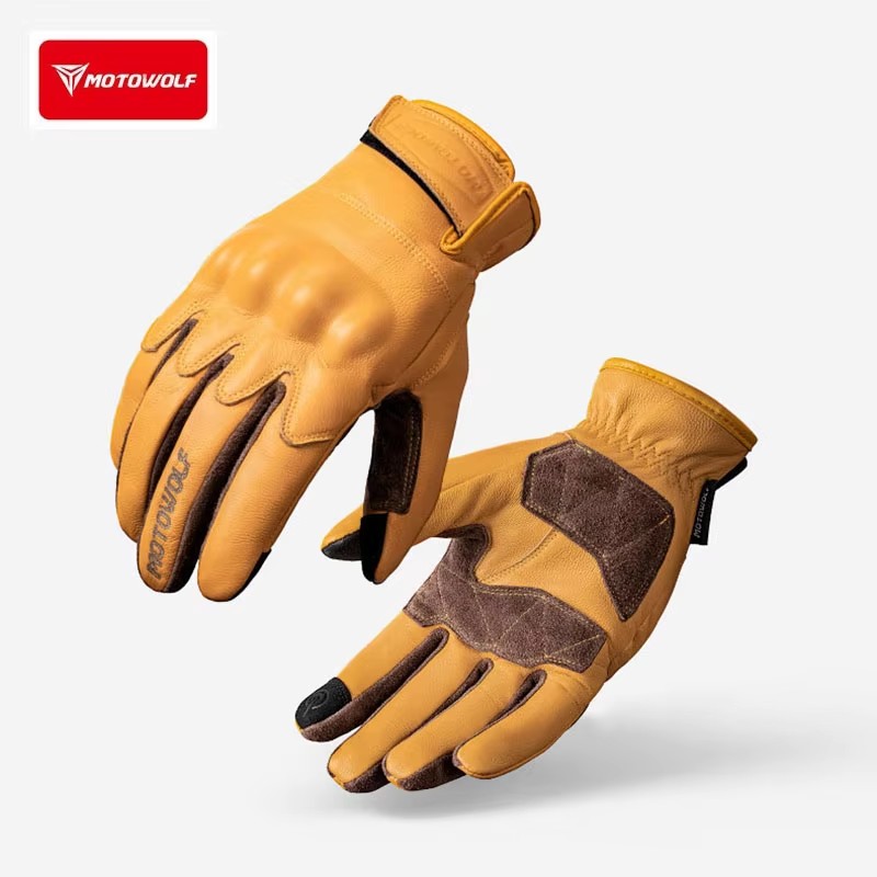 ถุงมือหนังสำหรับขี่มอเตอร์ไซค์ - Motorcycle Glove Knuckle บทวิจารณ์และราคา