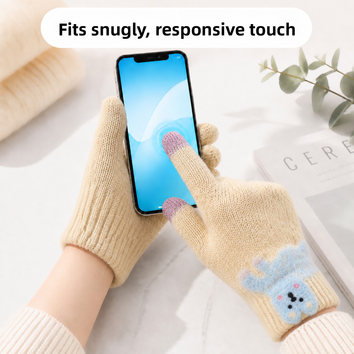 ถุงมือถักลายสุนัขพันธุ์ดัชชุนด - Wool Glove Lined บทวิจารณ์และราคา