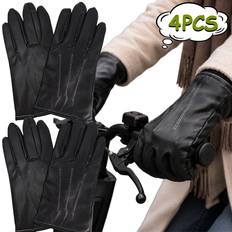 ถุงมือหนังเทียมสำหรับฤดูหนาว 1 - Leather Driving Glove บทวิจารณ์และราคา